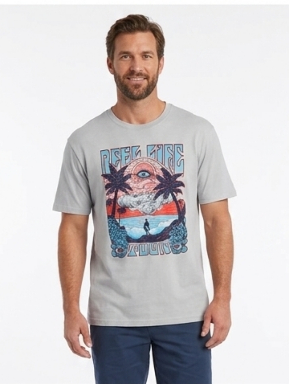 NWT Reel Life Surf Tour Graphic Tee "Big Waves & Sunny Daze"